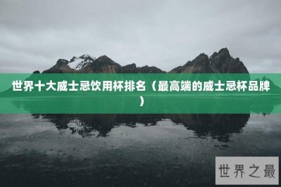 ​世界十大威士忌饮用杯排名（最高端的威士忌杯品牌）