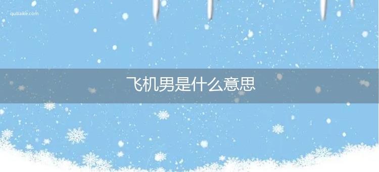 生活飞机男是什么意思 1