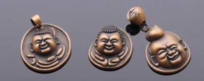 ​和田白玉笑佛吊坠