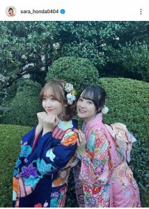 本田望结与妹妹紗来的华丽和服照引发热烈反响“真是惊人的基因”