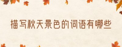 ​描写秋天景色的成语，描写秋天夜晚美景的成语有哪些？