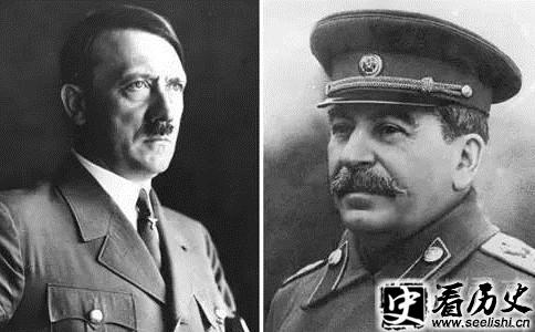 希特勒(左)和斯大林(右)